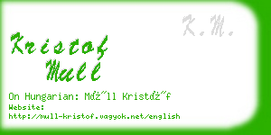 kristof mull business card